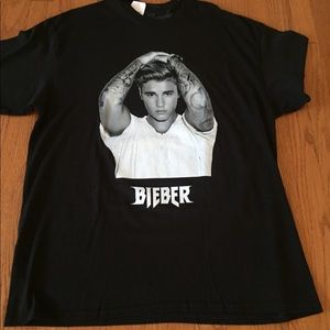 Shirts - New Justin Bieber shirt black XL Men’s NWT Shirts - New Justin Bieber shirt black XL Men’s NWT
